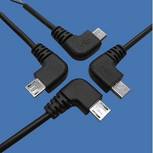 30CM Micro USB 90 degree 4 core Cable
