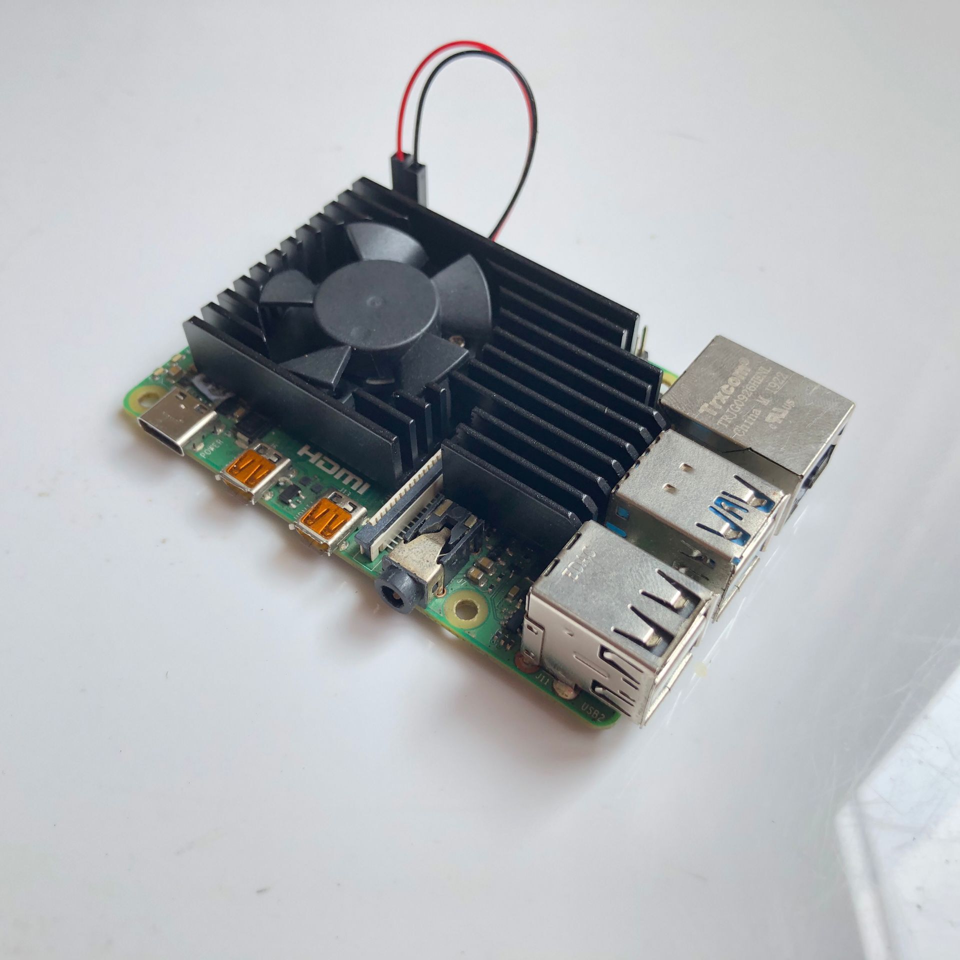 Raspberry PI 4B  Embedded Armor Heatsink With Big Fan