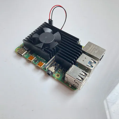 Raspberry PI 4B  Embedded Armor Heatsink With Big Fan