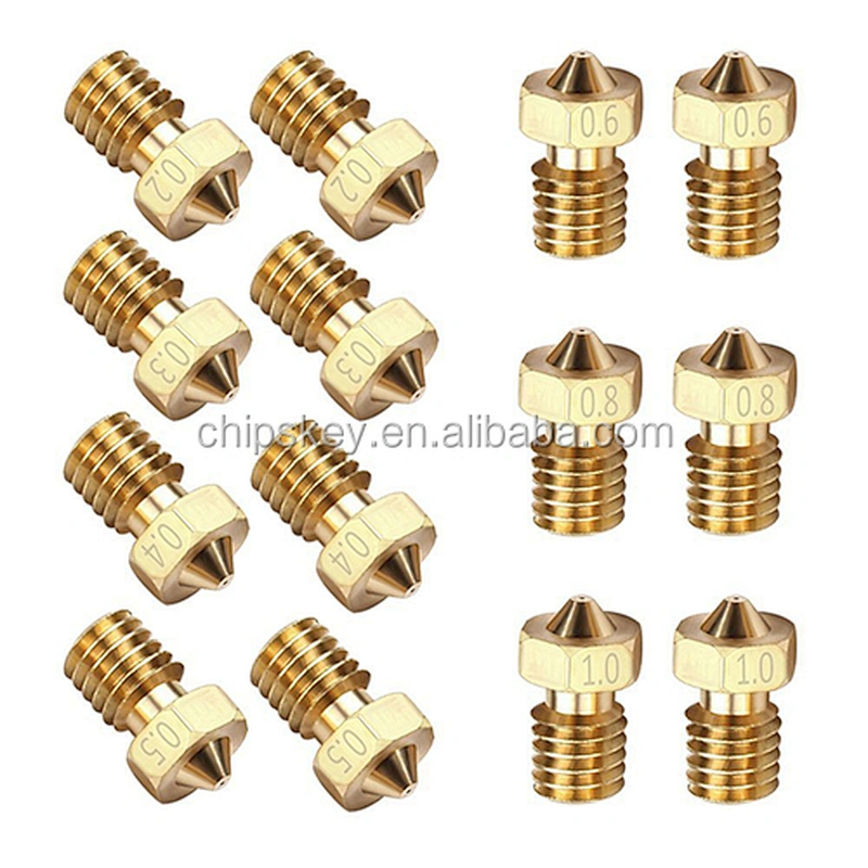 0.3mm Print Head Brass Nozzle For MK8 Makerbot RepRap 3D printer consumables 1.75mm
