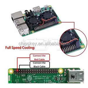 Dual Fan Heatsink with Double Cooling Fans Reduce up to 20 Degrees For Raspberry Pi 3 / 2 / NESPi Case