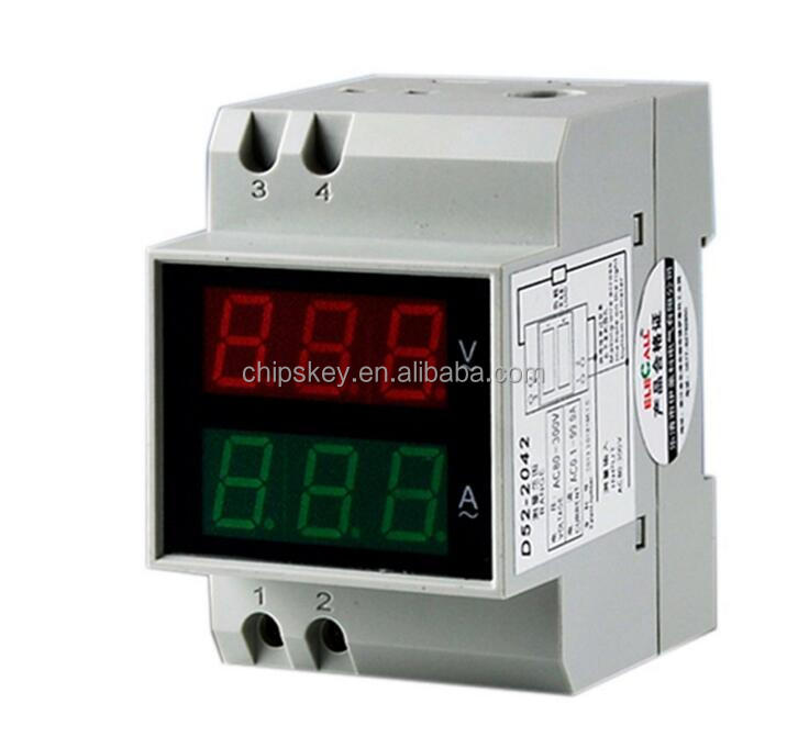 D52-2042 Voltmeter+Ampermeter Display 200-450V external CT ~ 99.9A