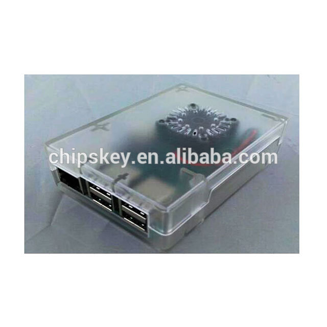 Transparent Square Raspberry PI 3 Case Compatible Fan