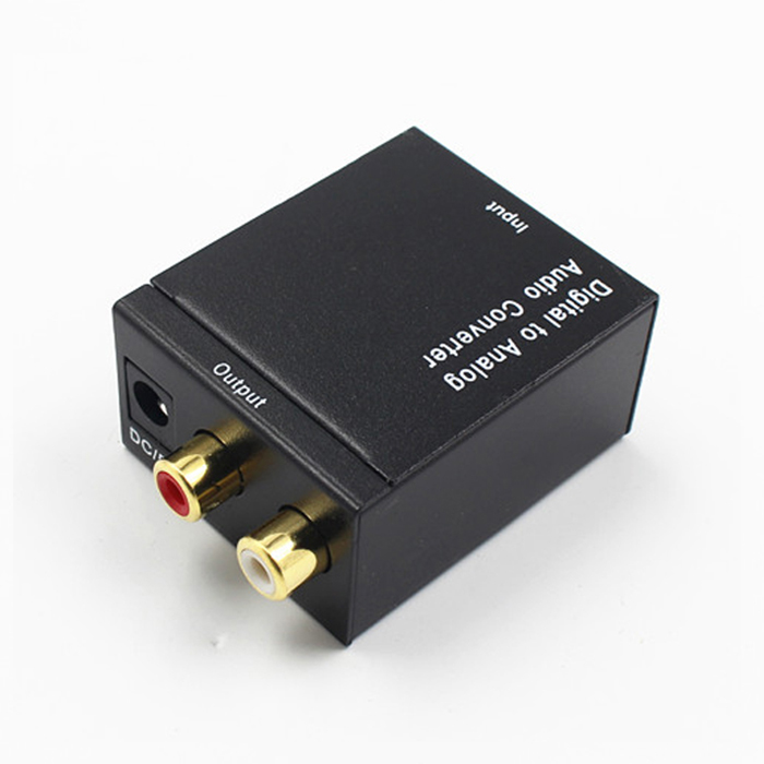 Digital to Analog Audio Converter Toslink RCA Adapter Optical Coaxial Toslink Signal to Analog Audio RCA Converter for