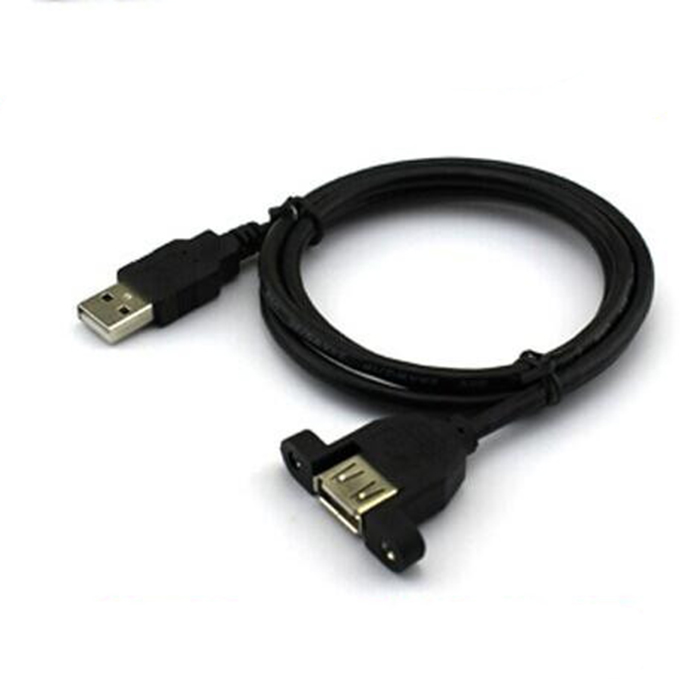 Chipskey panel mount usb connector USB A female to male 3m