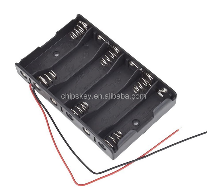 6 x AA Batteries Holder Case