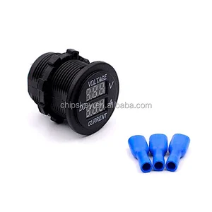 ROUND Automotive voltmeter + ammeter