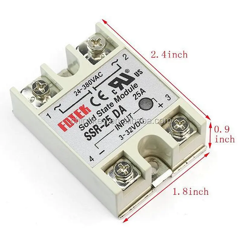Solid State Relay SSR-25DA 25A /250V 3-32VDC 250V 60*45*23mm