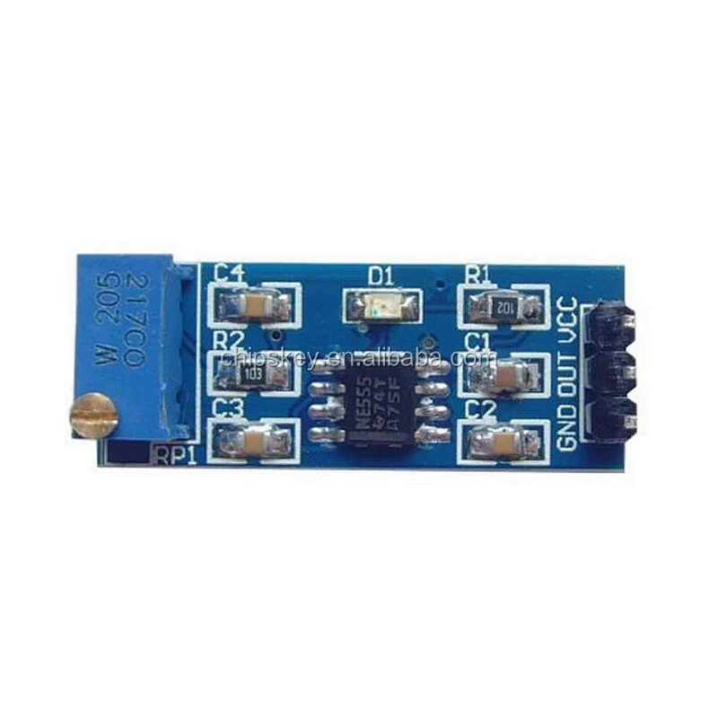 NE555 adjustable frequency pulse generator module