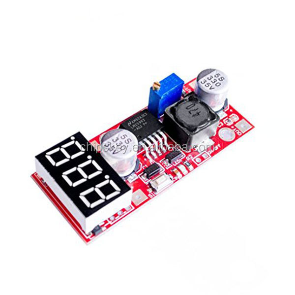 DC-DC adjustable power supply module, LM2596 voltage regulator module, with the voltmeter display