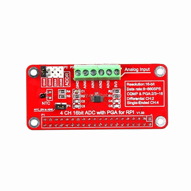 3.3V ADS1115 ADC Module for Raspberry Pi 3/2 / B + / I2C RPI ADS1115 ADC Analog to Digital Converter