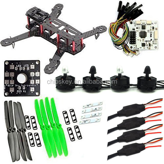 QAV 250mm Quadcopter Frame Racing+ CC3D Flight Controller + MT2204 2300KV Motor + 12A ESC + 5030 propeller