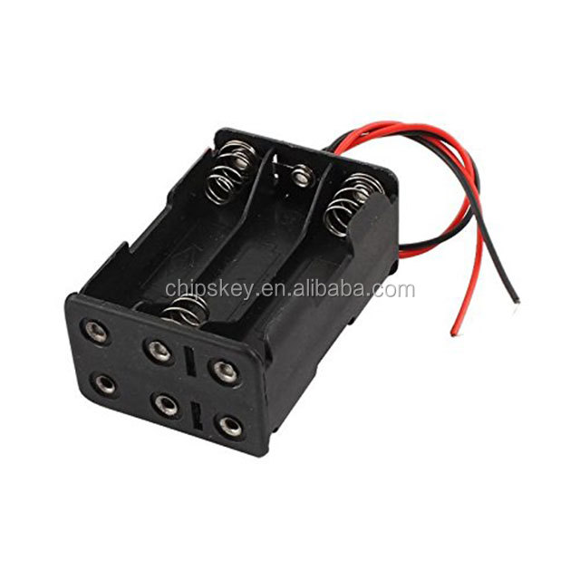 6AAA Battery Holder with wire leads, BH463 Battery Holder, 9V Battery Holder