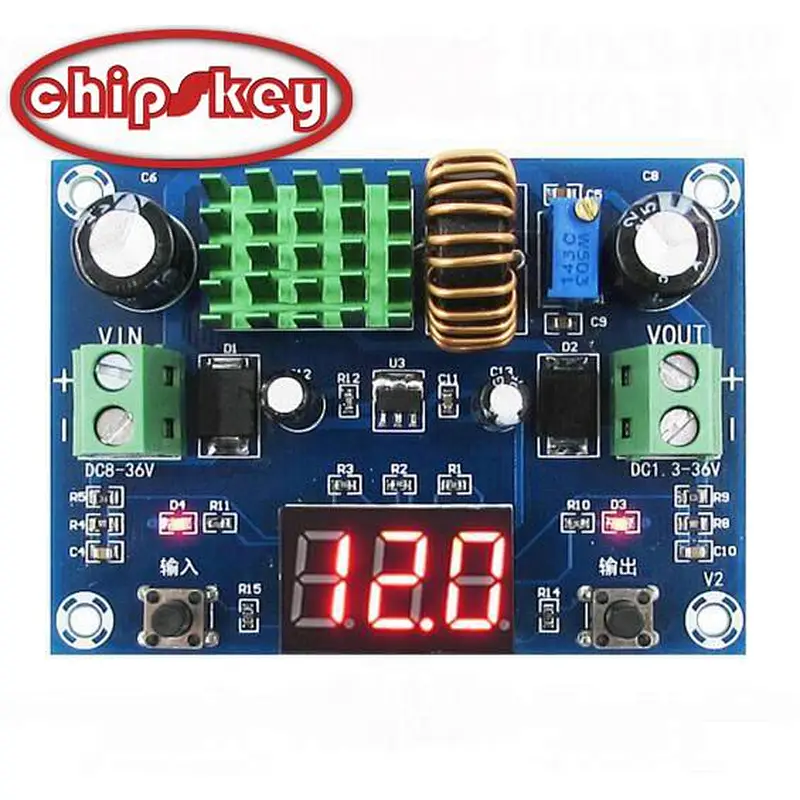 XH-M291 digital voltage regulator module XL4015E1 switch type voltage regulator output 1.3-36V current 5A