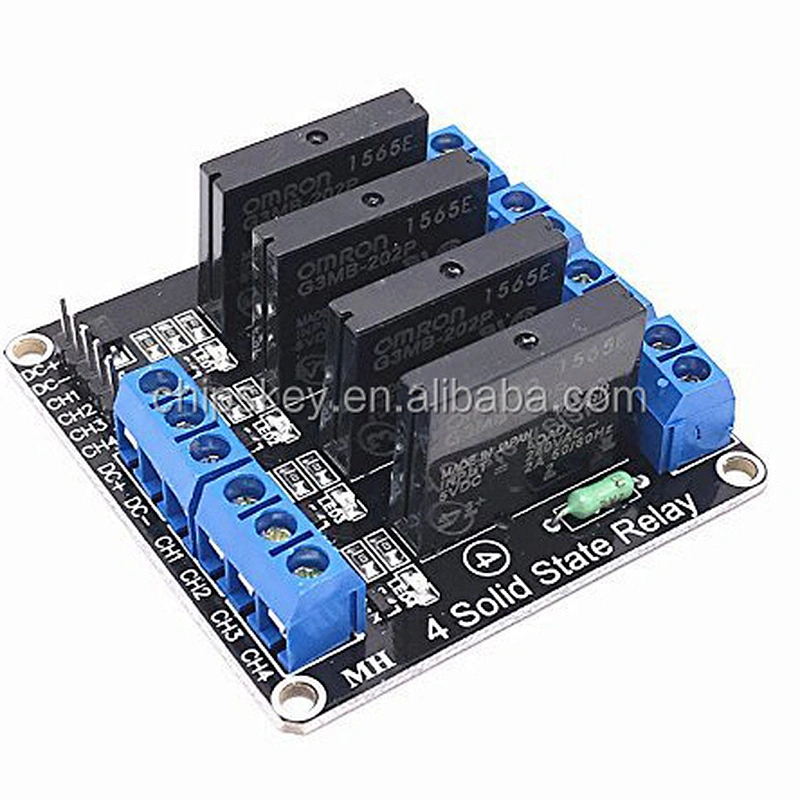 5V 4 Channel SSR Solid-State Relay Low Level Trigger With fuse Stable 240V 2A