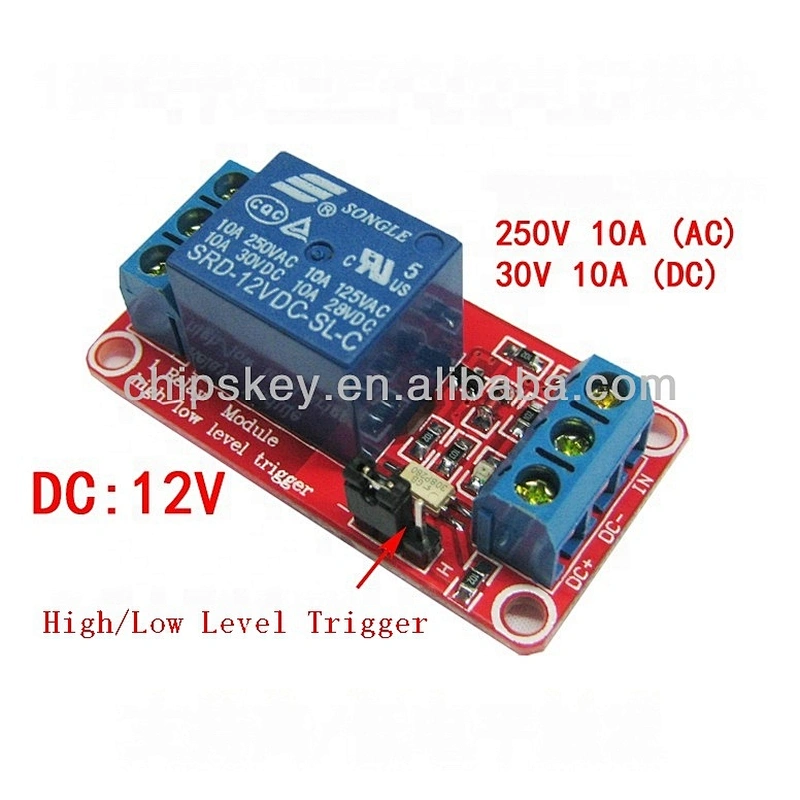 1 Channel 12V relay with Optcoupter, High/Low Level can cutover For Arduinos