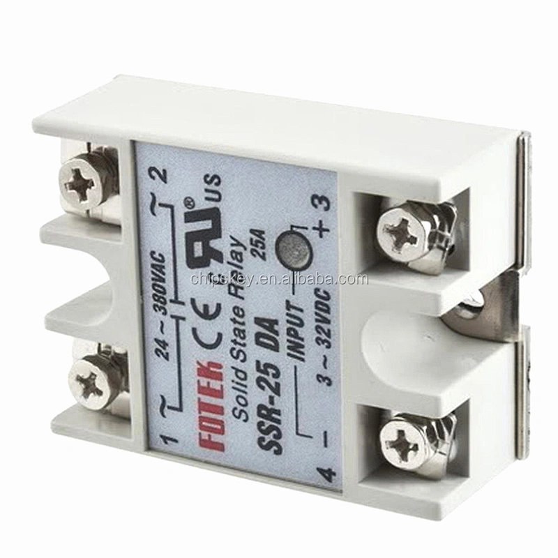 DC 3-32V Input Temperature Control Solid State Relay w DIN Rail 60A SSR-60DA
