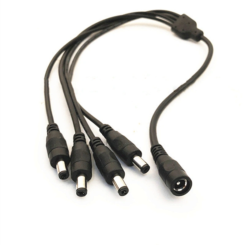 Top Quality 4 Way 2.1x5.5mm DC Barrel Jack Splitter 1 Female to 4 Male