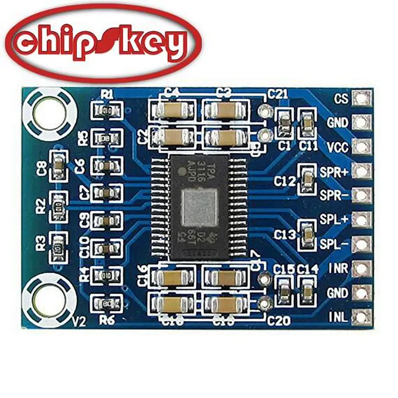 XH-M562 ultra mini thin version DC 12V - 24v TPA3116D2 dual 50W digital audio amplifier Class D amplifier 2 x 50w board