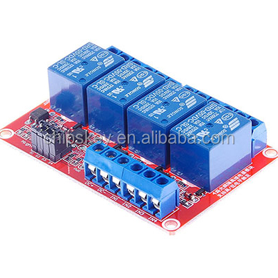 4 Channel 5V/9V/12V/24V relay with Optcoupter , each Channel can cutover high/low Level For Arduinos