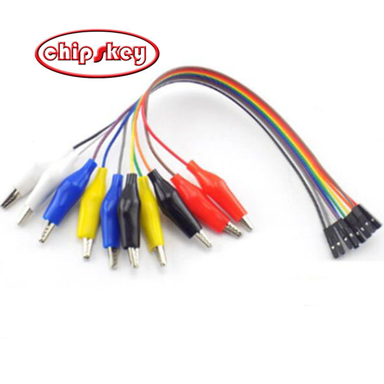 Alligator Clip Jump Wire 10pin Female Double-end Crocodile Clip Test Lead 20cm Eclectic Jumper Wire for DIY Connection