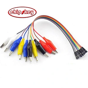 Alligator Clip Jump Wire 10pin Female Double-end Crocodile Clip Test Lead 20cm Eclectic Jumper Wire for DIY Connection