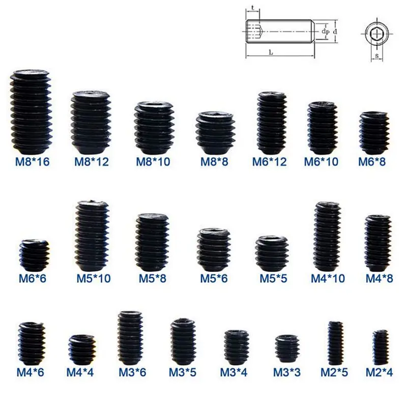 300pcs M2.- M8 Hex Head Wrench, Sleeve Screw, Bolt Classification Kit, Hexagon Drive