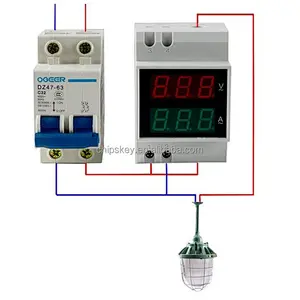 D52-2042 Voltmeter+Ampermeter Display 200-450V external CT ~ 99.9A