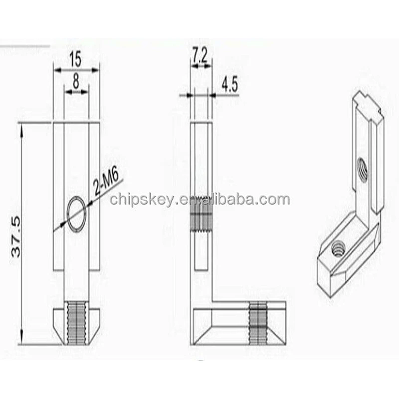 3030 4040 4545 European Size Corner slot connectors