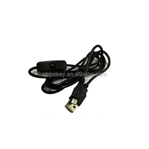 1.5M Micro USB Power Supply DC Cable Witch switch Charger 2A for Raspberry Pi B/B+ Board