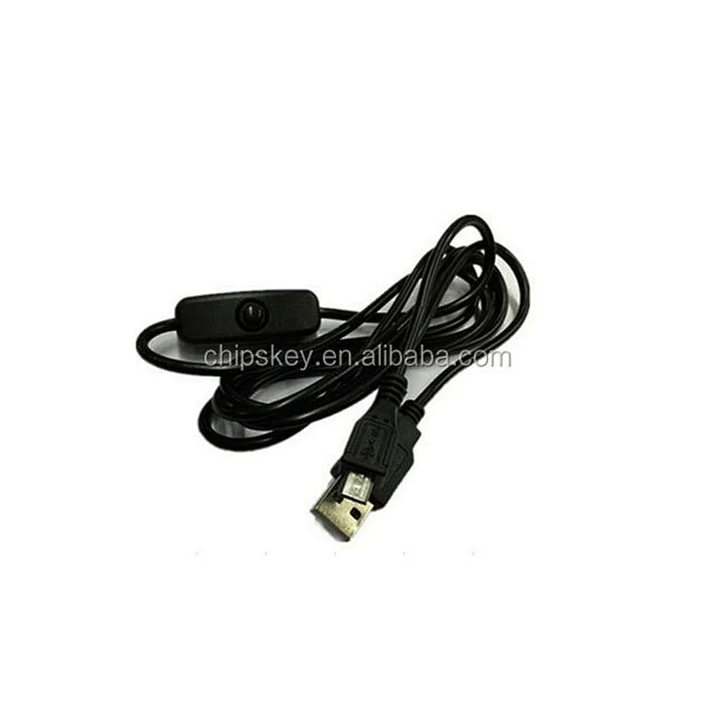 1.5M Micro USB Power Supply DC Cable Witch switch Charger 2A for Raspberry Pi B/B+ Board
