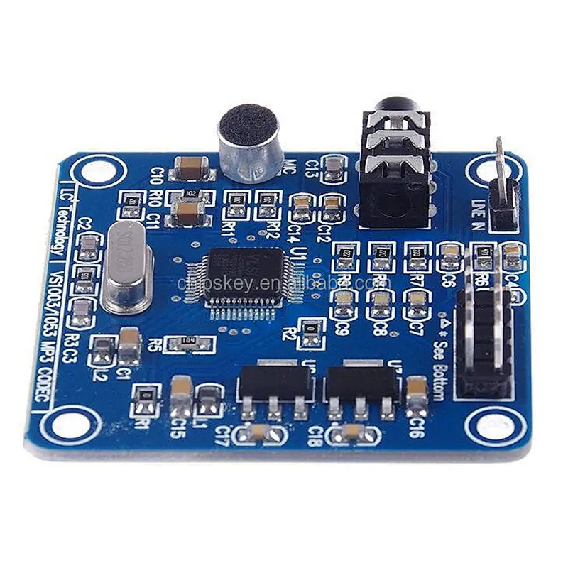 VS1003 MP3 module; onboard microphone
