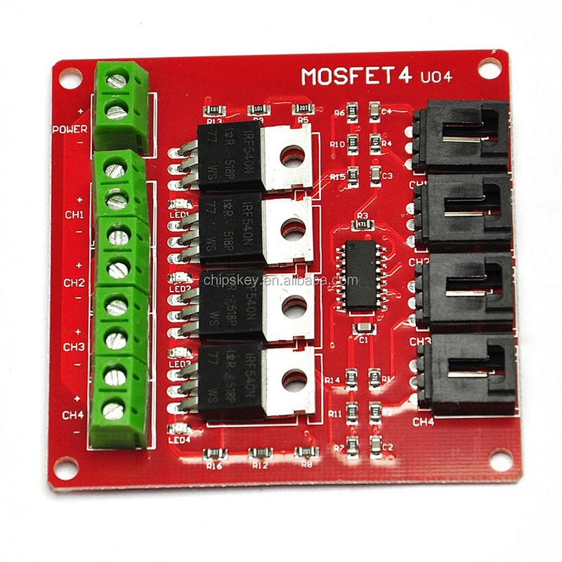 4 Route MOSFET Button IRF540 V2.0+ MOSFET Switch Module