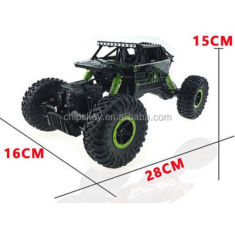 Green 10KM/H 28CM Long 2.4G Remote Control Car Four-wheel Drive Sport Utility Vehicle Climbing Car
