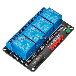 4-Channel 5V Relay Module - Black + Blue DSP  PIC For Arduinos