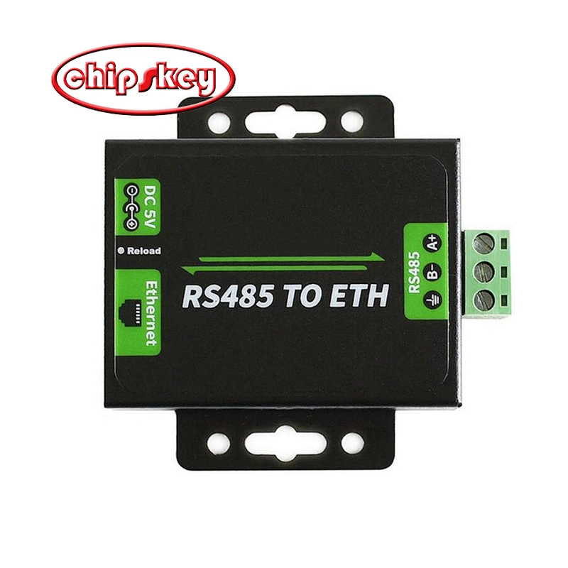 Industrial RS485 to Ethernet Converter, Dual Serial Ports, Easy-to-use, High-speed, Low-power, High-stability, Upgradable
