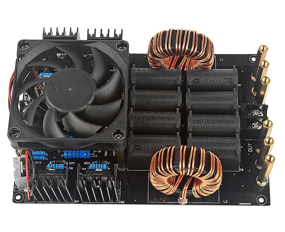 1000W 20A ZVS Induction Heating Machine Cooling Fan PCB Copper Tube 12-36V