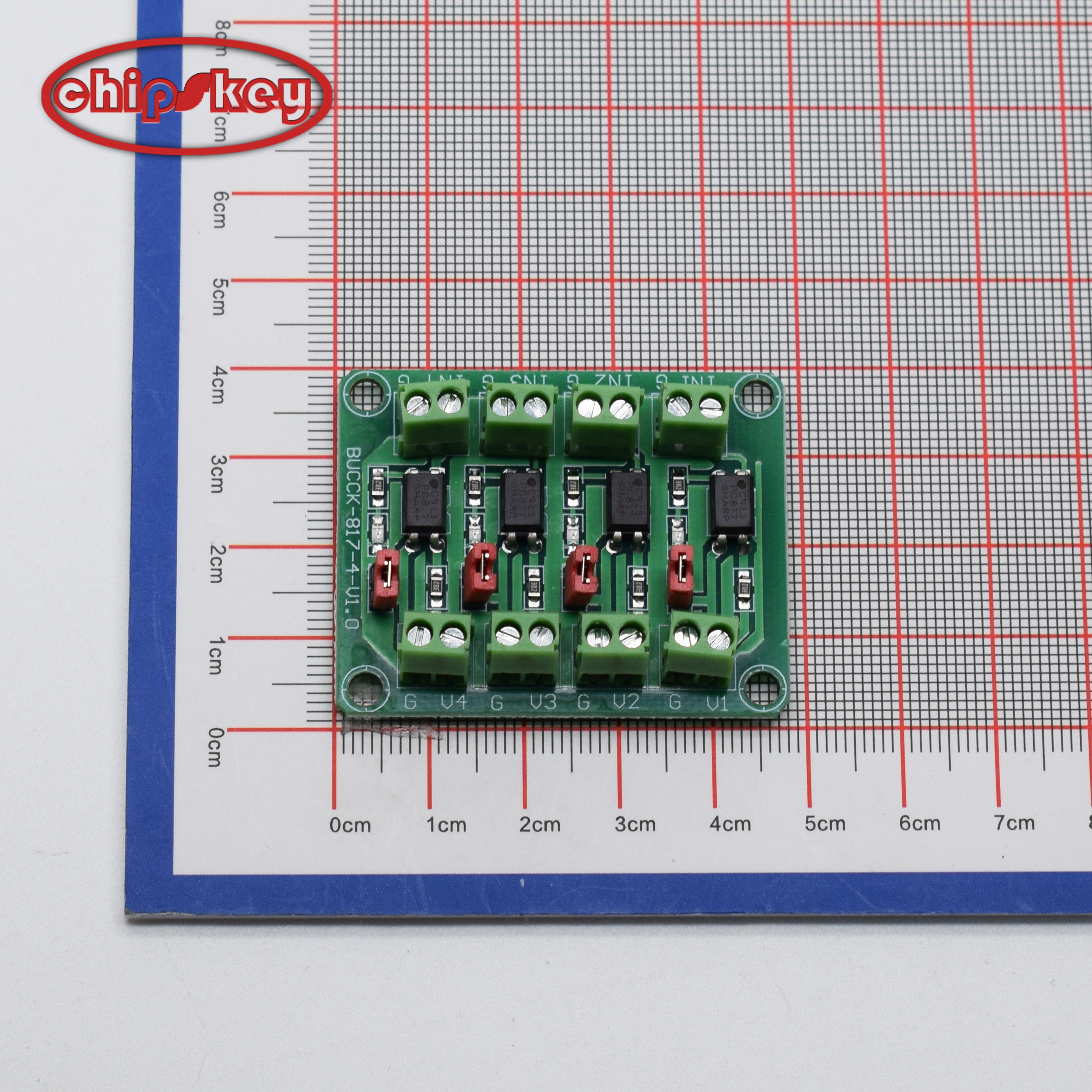 817 optocoupler 4-way voltage isolation board voltage control transfer module drive photoelectric isolation module