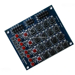 4x4 Keypad Matrix Keyboard Buttons Independent Keyboard Smart Car 8 led