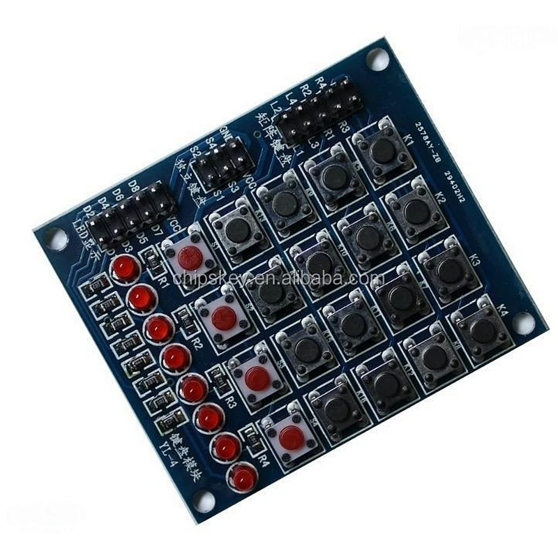 4x4 Keypad Matrix Keyboard Buttons Independent Keyboard Smart Car 8 led