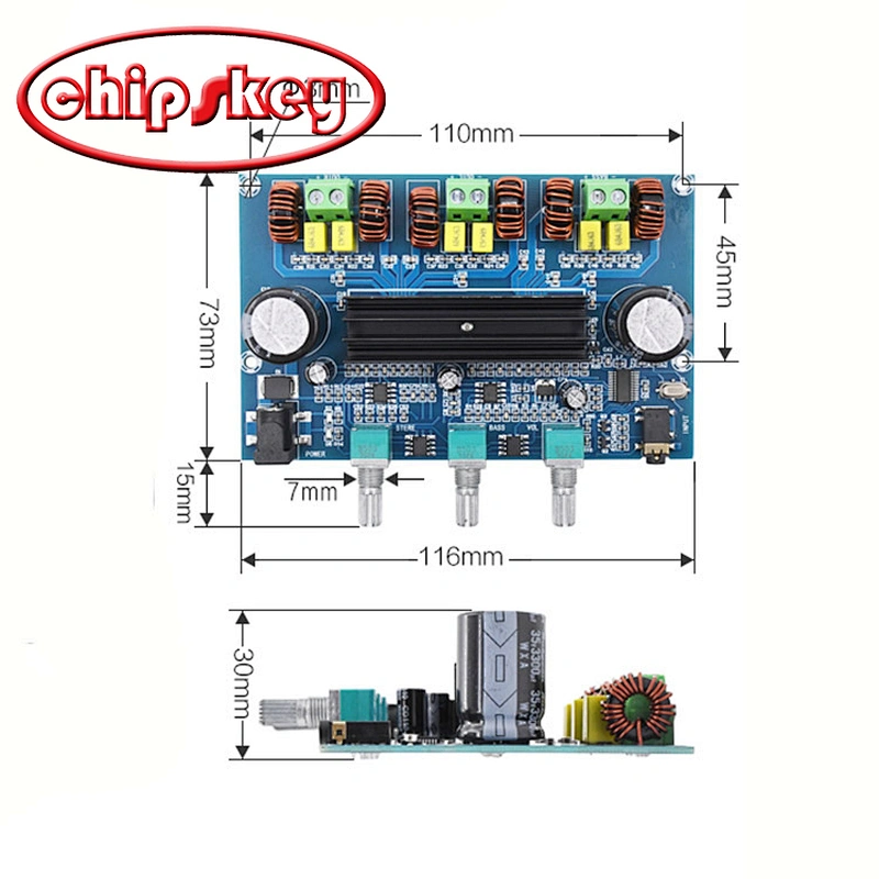 XH-A305 high power digital power amplifier board / TPA3116D2 Wireless / 5.0 digital power amplifier / 2.1 channel with AUX
