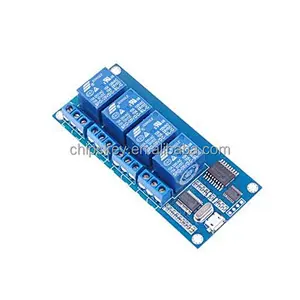 5V 10A 4 Channel Micro USB Relay Module Upper Computer