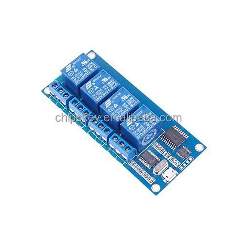 5V 10A 4 Channel Micro USB Relay Module Upper Computer