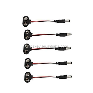 2.1 X 5.5mm Male Dc Plug to 9v Battery Clip