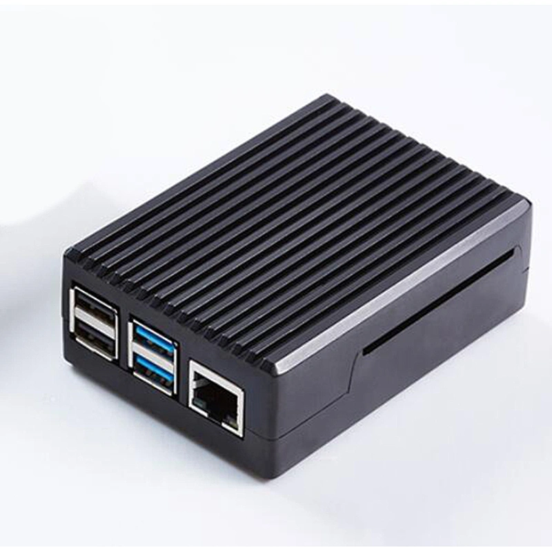 Black  heat sink, metal R PI4 shell  motherboard aluminum alloy case