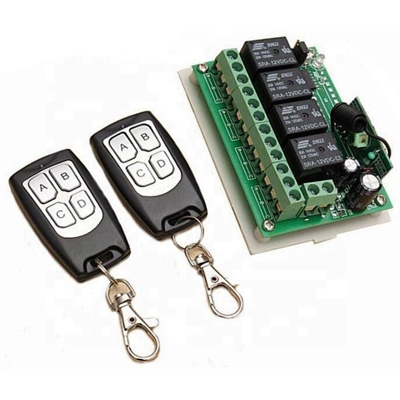 RF Wireless Remote Control universal remote control code grabber Radio Switch Transmitter Receiver DC12V 4 CH