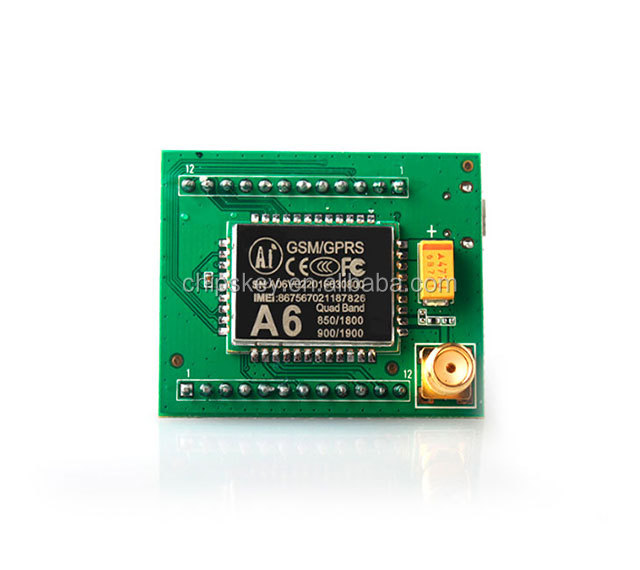 A6 GPRS GSM Module Adapter Board Plate Quad-band 850 900 1800 1900MHZ + Antenna