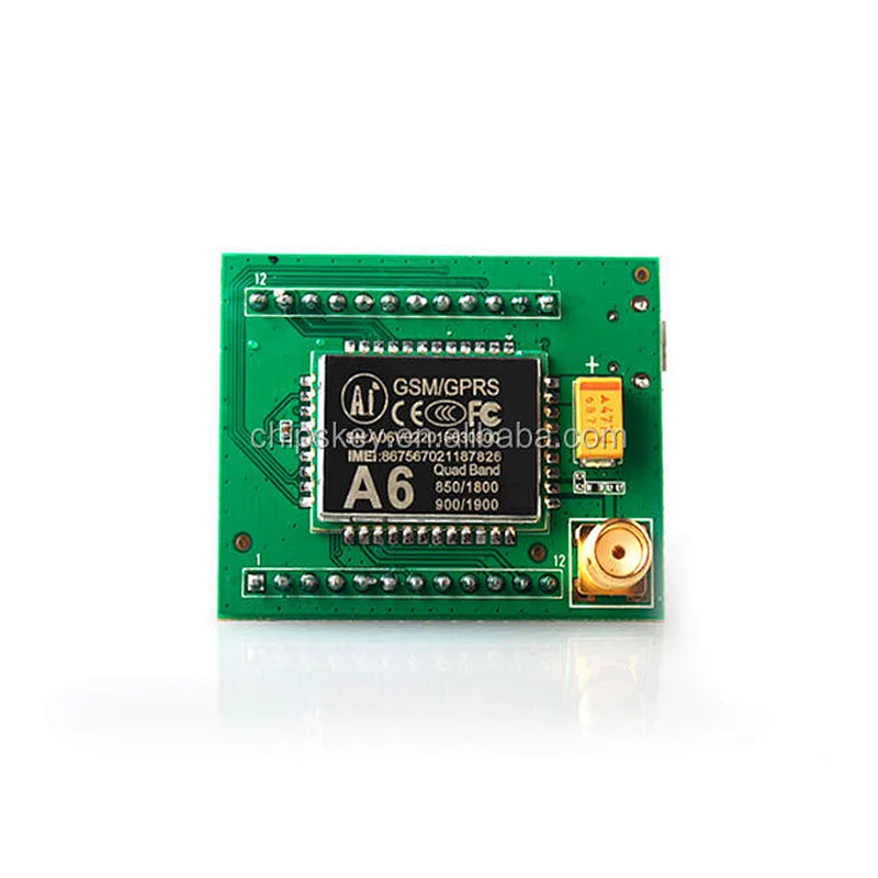 A6 GPRS GSM Module Adapter Board Plate Quad-band 850 900 1800 1900MHZ + Antenna