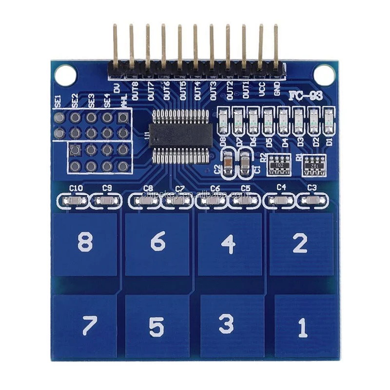 TTP226 8-way touch module Capacitive touch switch digital touch sensor module