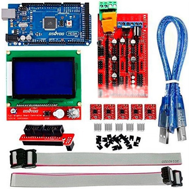 RAMPS 1.4 Kit + Mega 2560 + 5pcs A4988 + LCD 12864 Display For 3D Printer